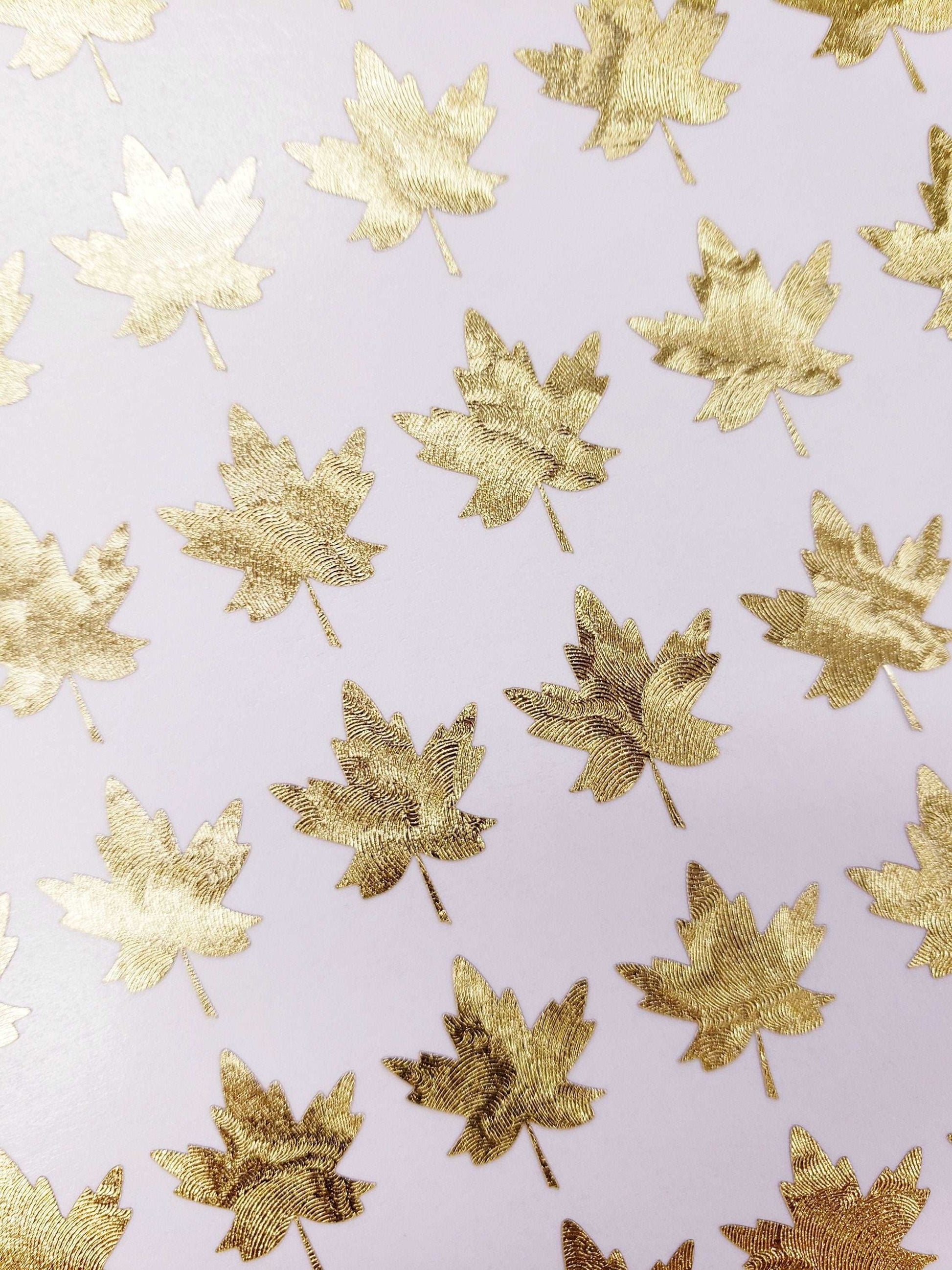 Gold Maple Leaf Stickers