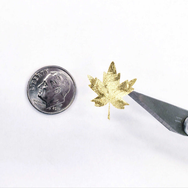 Gold Maple Leaf Stickers