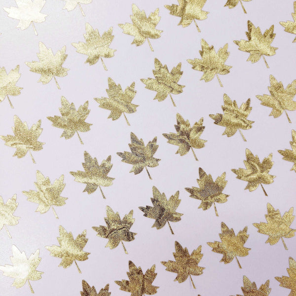 Gold Maple Leaf Stickers
