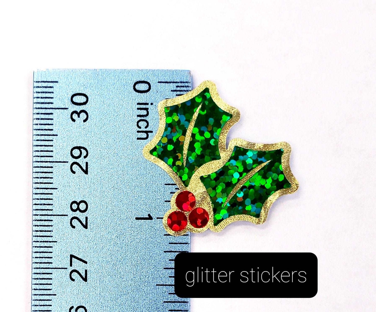 Christmas Holly Stickers, set of 20