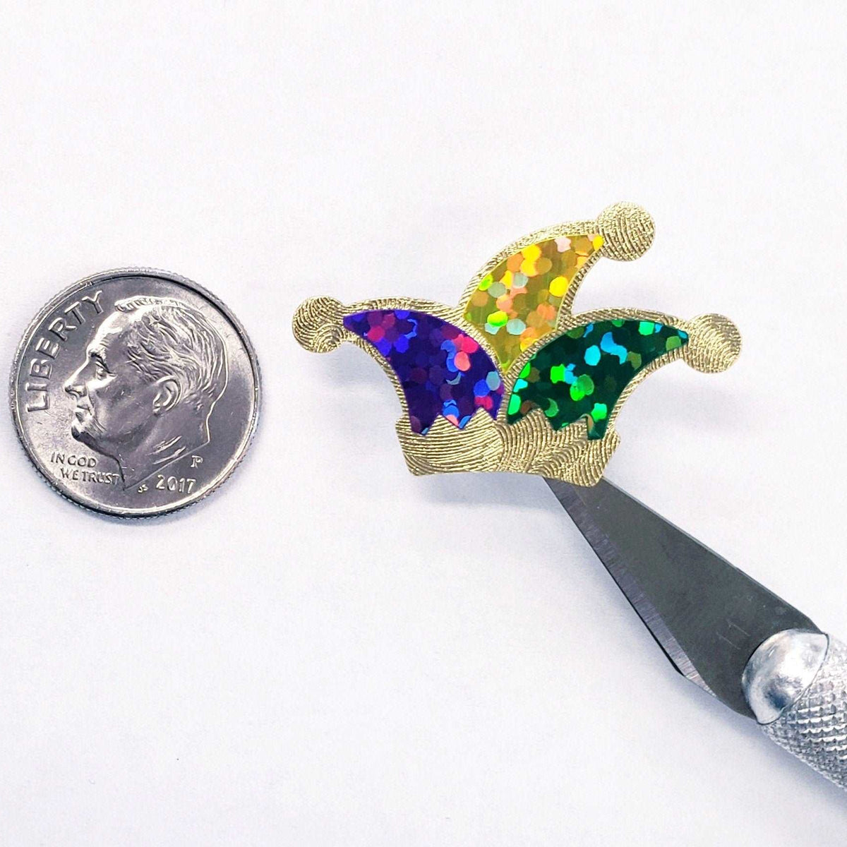 Mardi Gras Jester Hat Stickers