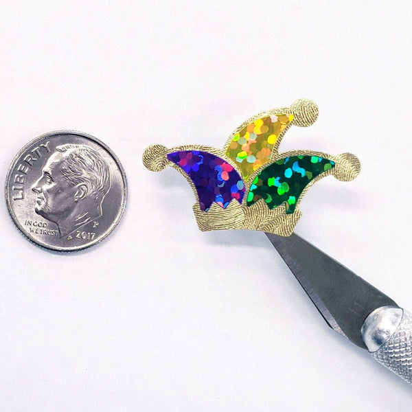 Mardi Gras Jester Hat Stickers