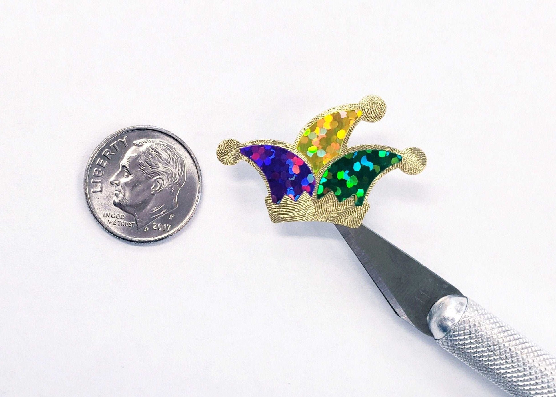 Mardi Gras Jester Hat Stickers