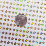 Extra Small Gold Star Stickers, set of 600 micro sized golden star vinyl stickers for journals, notebooks, nail art and craft projects
