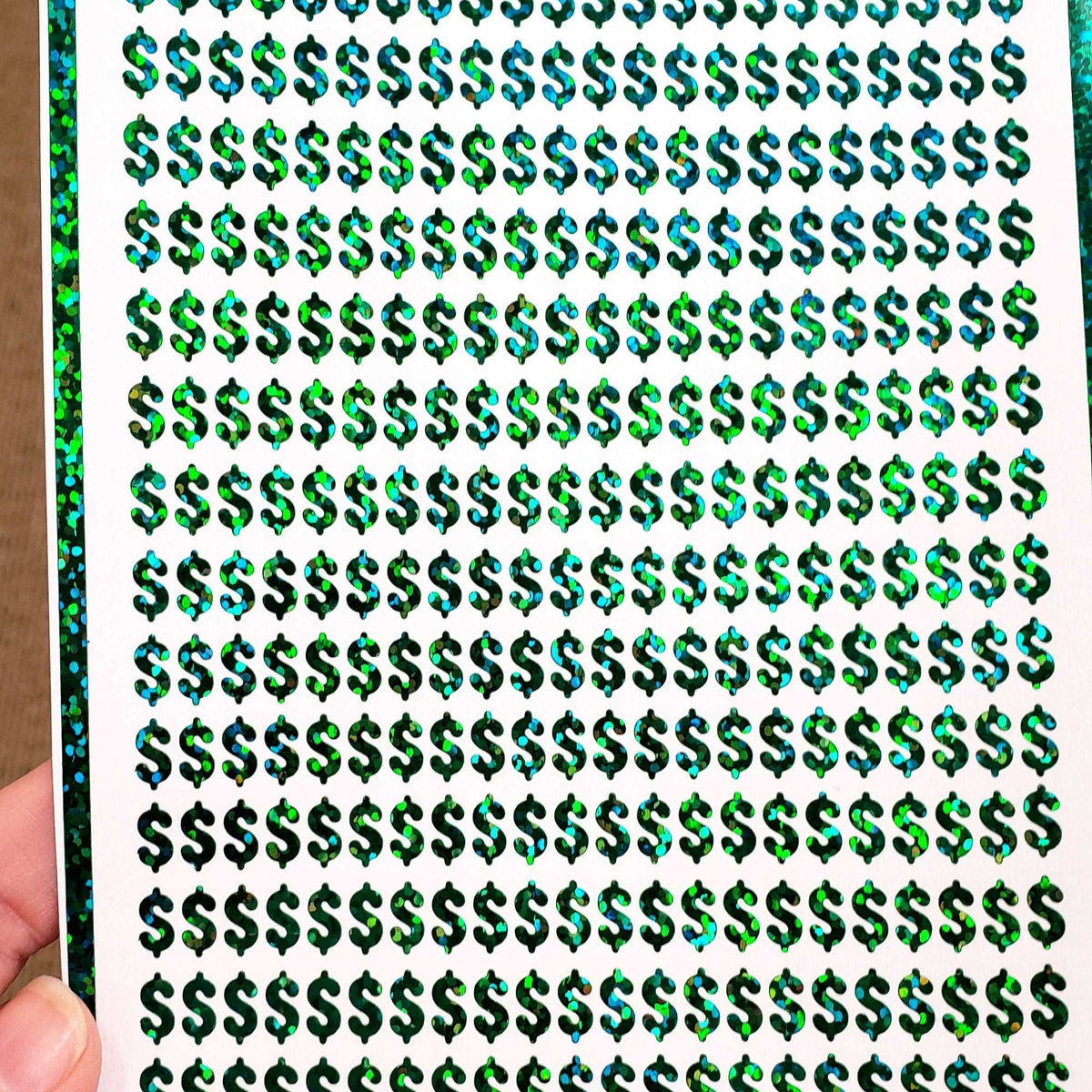 Dollar Sign Money Stickers for household budgets, financial planning, notebooks and journals. Set of 350 extra small dollar stickers pay day