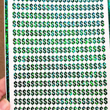 Dollar Sign Money Stickers for household budgets, financial planning, notebooks and journals. Set of 350 extra small dollar stickers pay day
