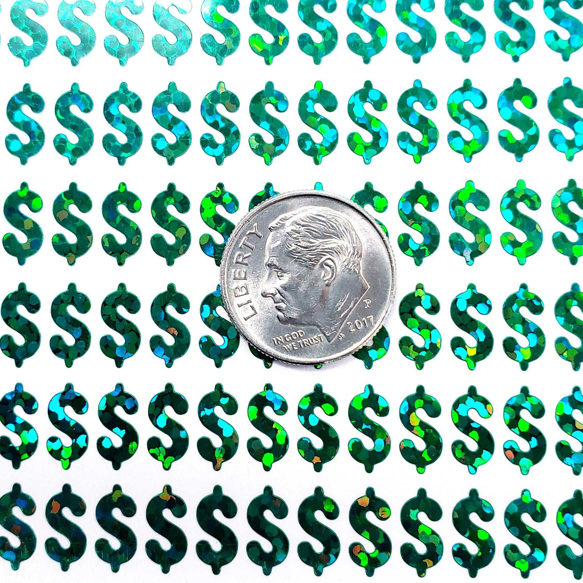 Dollar Sign Money Stickers for household budgets, financial planning, notebooks and journals. Set of 350 extra small dollar stickers pay day