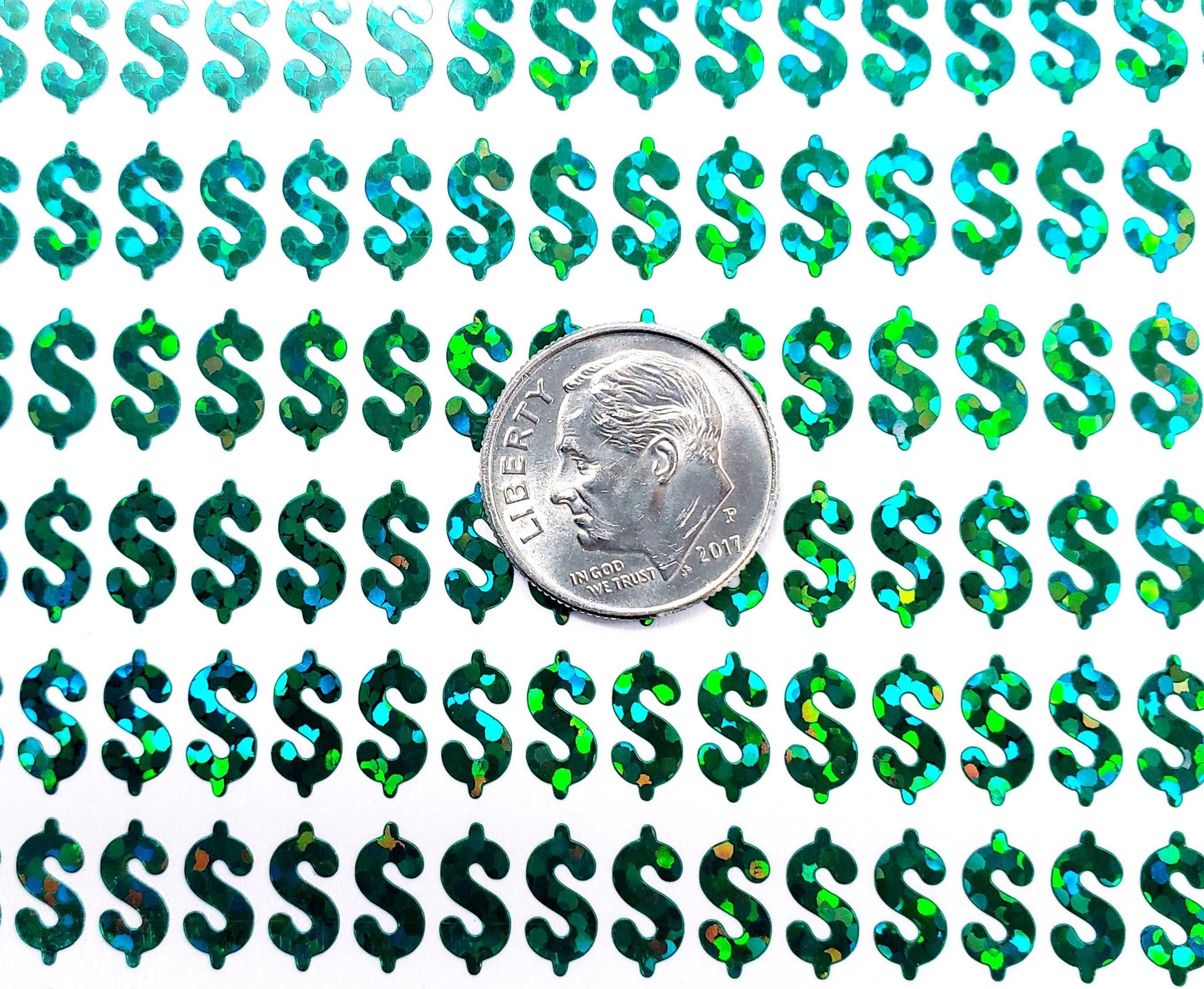 Dollar Sign Money Stickers for household budgets, financial planning, notebooks and journals. Set of 350 extra small dollar stickers pay day