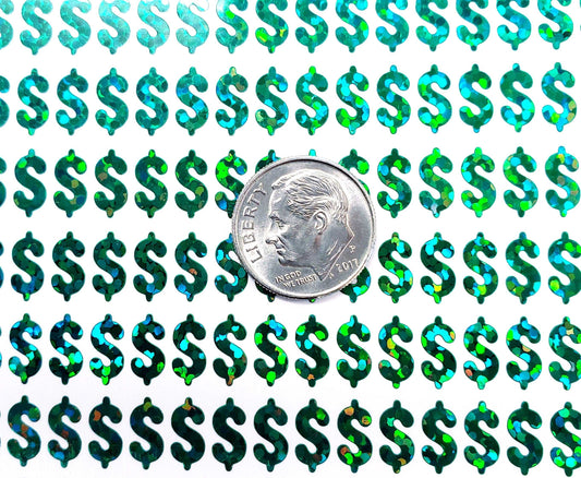 Dollar Sign Money Stickers for household budgets, financial planning, notebooks and journals. Set of 350 extra small dollar stickers pay day