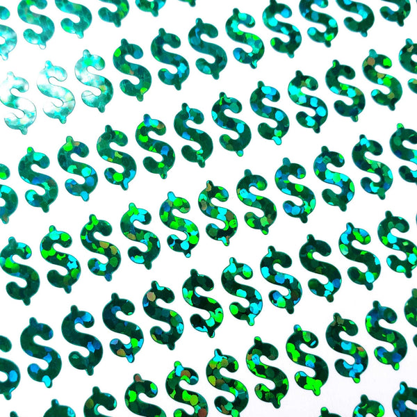 Dollar Sign Money Stickers for household budgets, financial planning, notebooks and journals. Set of 350 extra small dollar stickers pay day