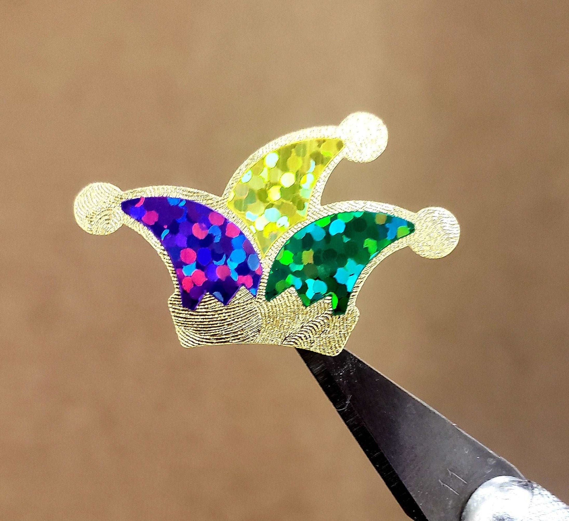 Mardi Gras Jester Hat Stickers