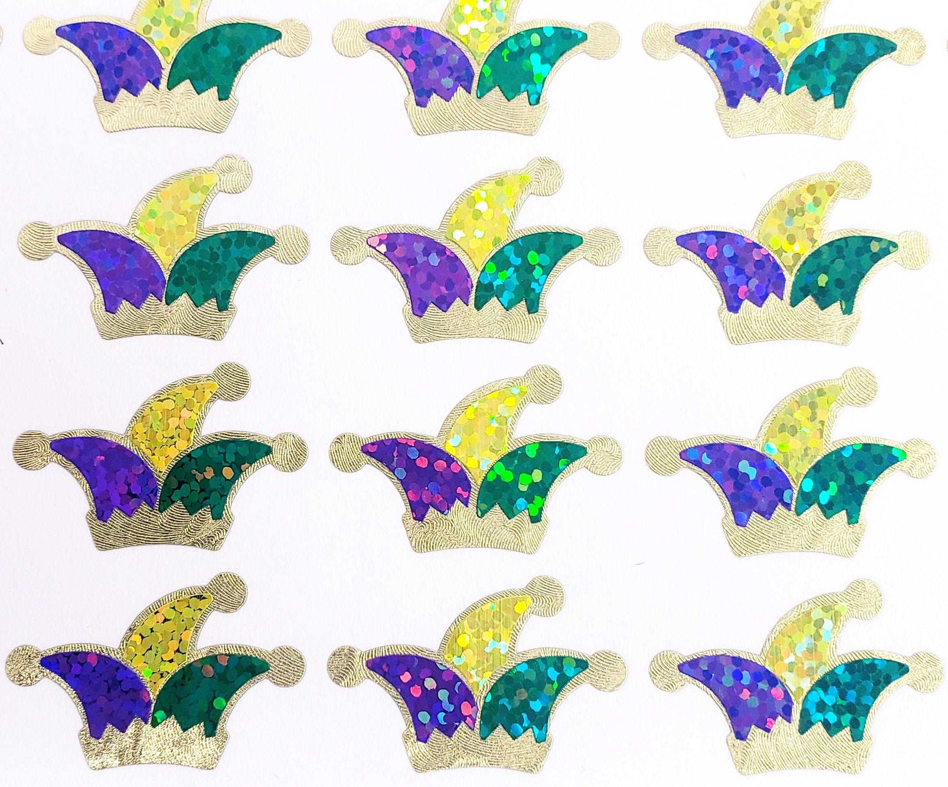 Mardi Gras Jester Hat Stickers
