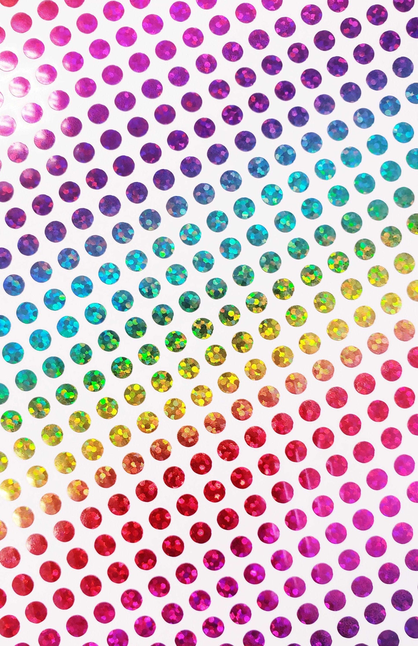 extra small rainbow-colored vinyl dot stickers