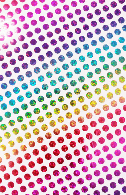 extra small rainbow-colored vinyl dot stickers