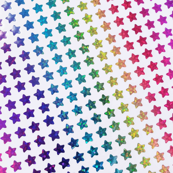 small rainbow star stickers
