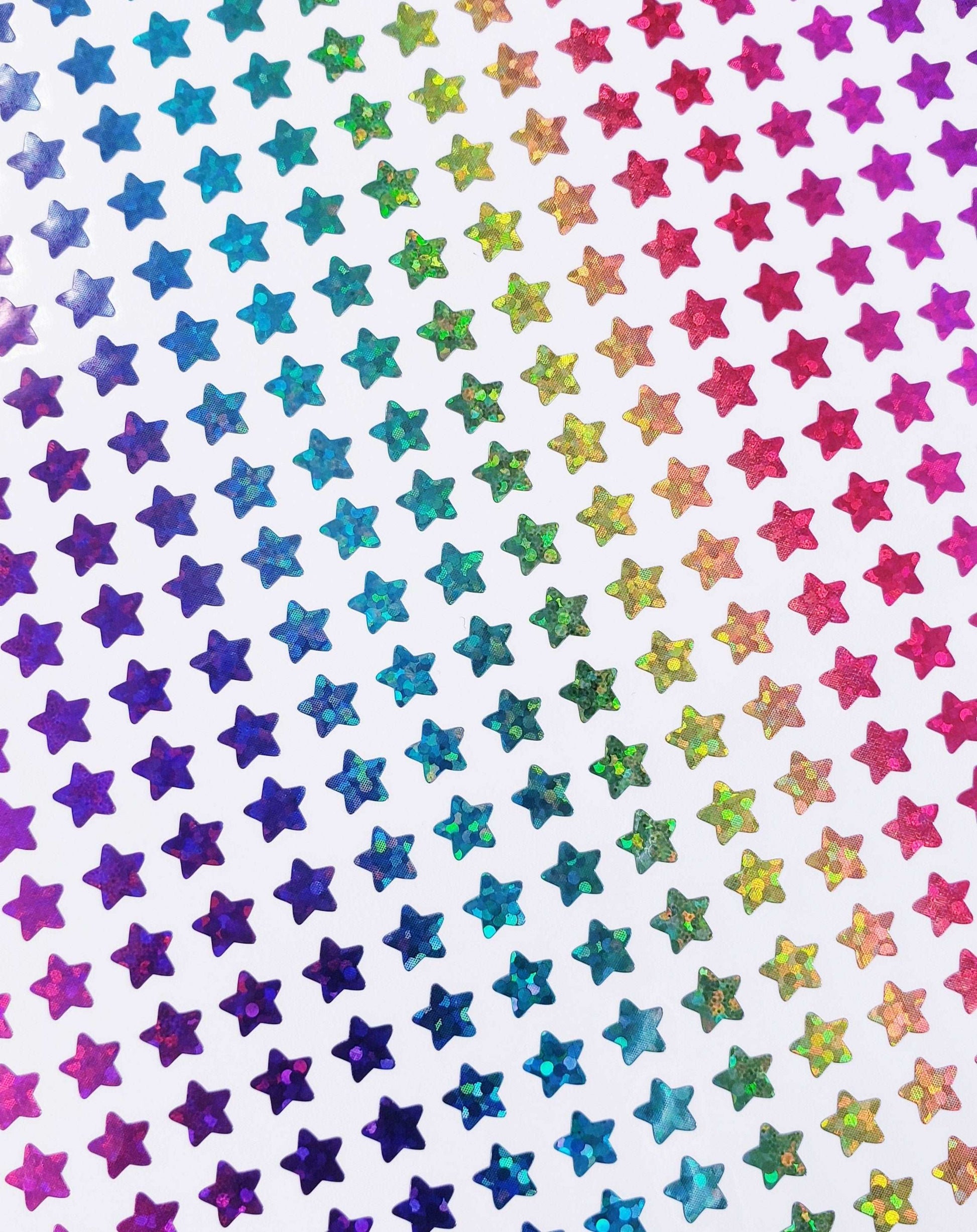 small rainbow star stickers