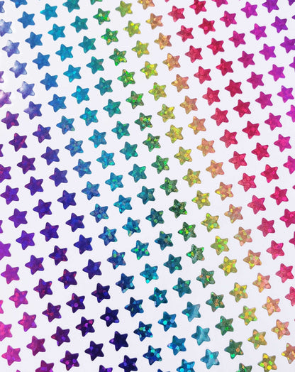 small rainbow star stickers