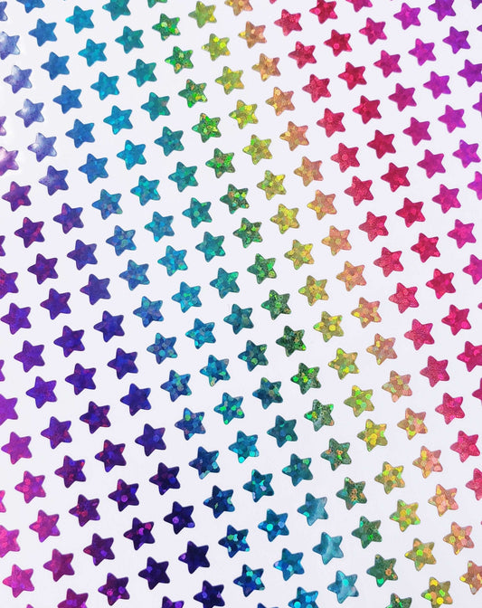 small rainbow star stickers