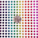 Extra Small Star Stickers, set of 490 rainbow glitter star stickers for bullet journals, notebooks, toploader card sleeves and planners.