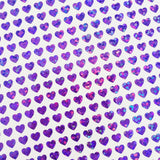Heart Stickers, set of 640 extra small purple glitter heart stickers for bullet journals, notebooks, toploader card sleeves and planners.