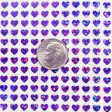 Heart Stickers, set of 640 extra small purple glitter heart stickers for bullet journals, notebooks, toploader card sleeves and planners.