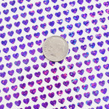 Heart Stickers, set of 640 extra small purple glitter heart stickers for bullet journals, notebooks, toploader card sleeves and planners.
