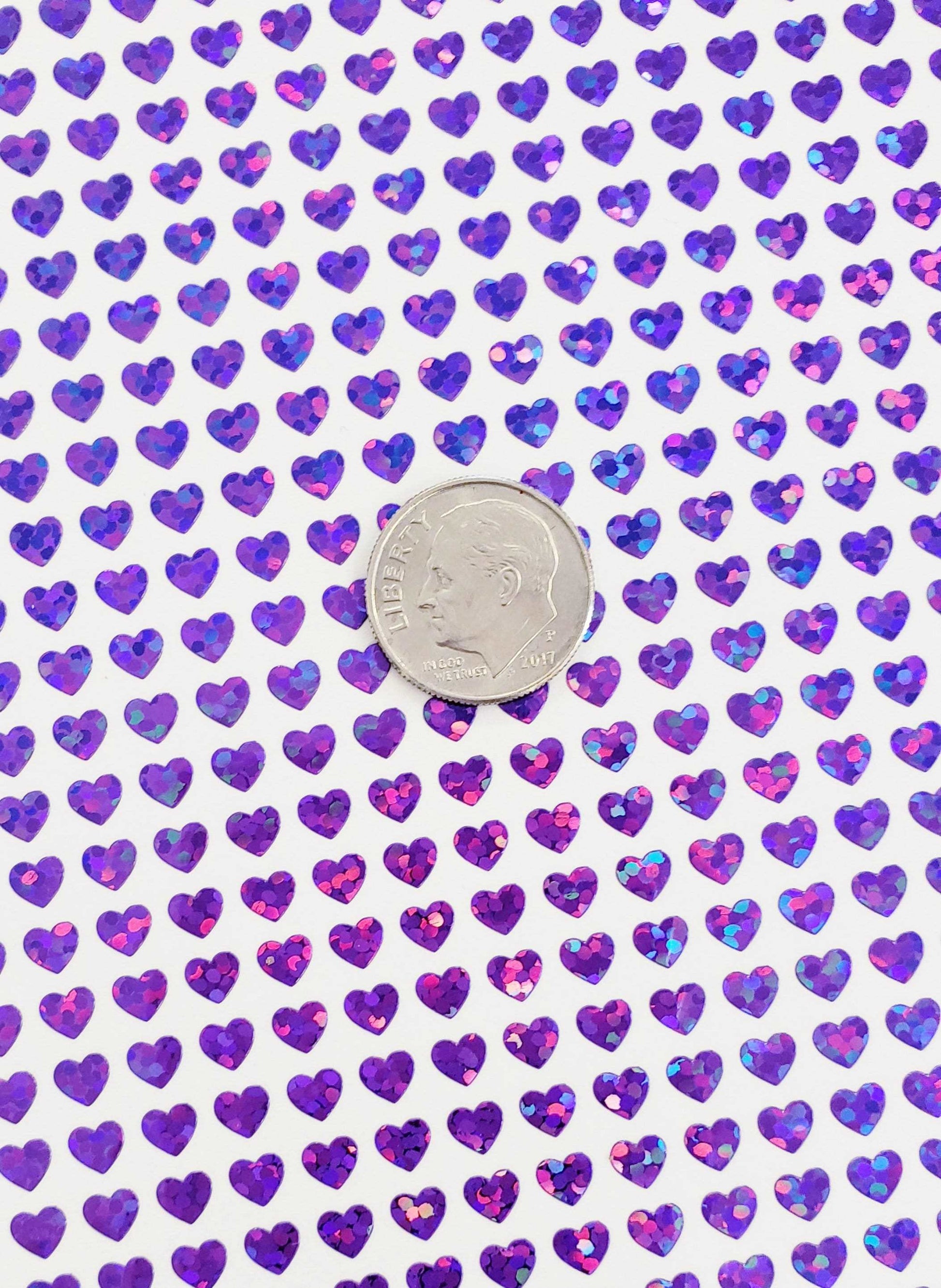 Extra Small Purple Heart Stickers – Fairy Dust Decals
