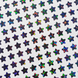 Extra Small Star Stickers, set of 490 black holo deco glitter star stickers for journals, notebooks, toploader card sleeves and planners.