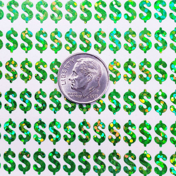 Dollar Sign Money Stickers for household budgets, financial planning, notebooks and journals. Set of 350 extra small dollar stickers pay day