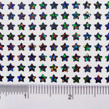 Extra Small Star Stickers, set of 490 black holo deco glitter star stickers for journals, notebooks, toploader card sleeves and planners.