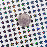 Extra Small Star Stickers, set of 490 black holo deco glitter star stickers for journals, notebooks, toploader card sleeves and planners.