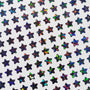 Extra Small Star Stickers, set of 490 black holo deco glitter star stickers for journals, notebooks, toploader card sleeves and planners.