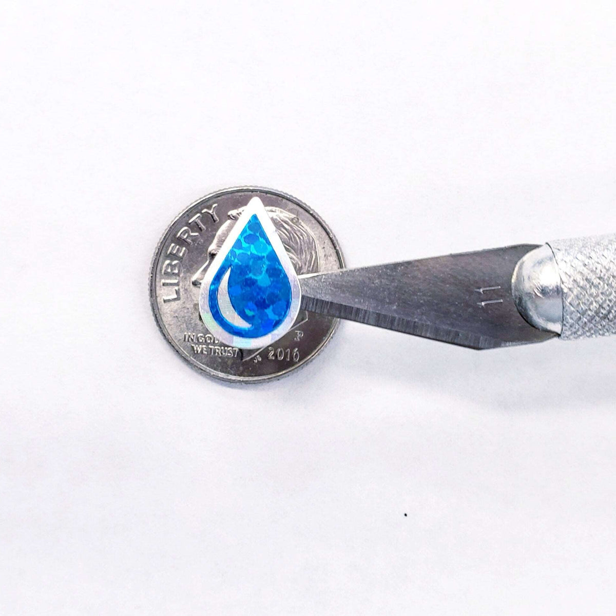 Blue Rain Drop Stickers
