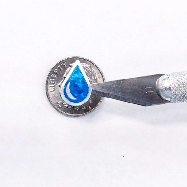 Blue Rain Drop Stickers