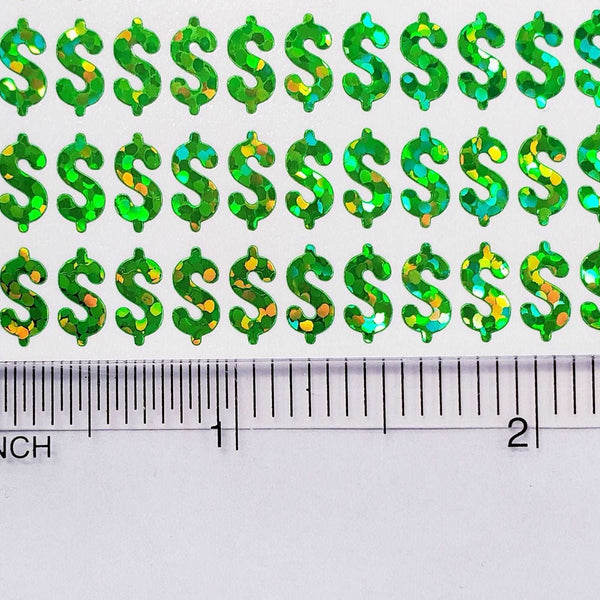Dollar Sign Money Stickers for household budgets, financial planning, notebooks and journals. Set of 350 extra small dollar stickers pay day