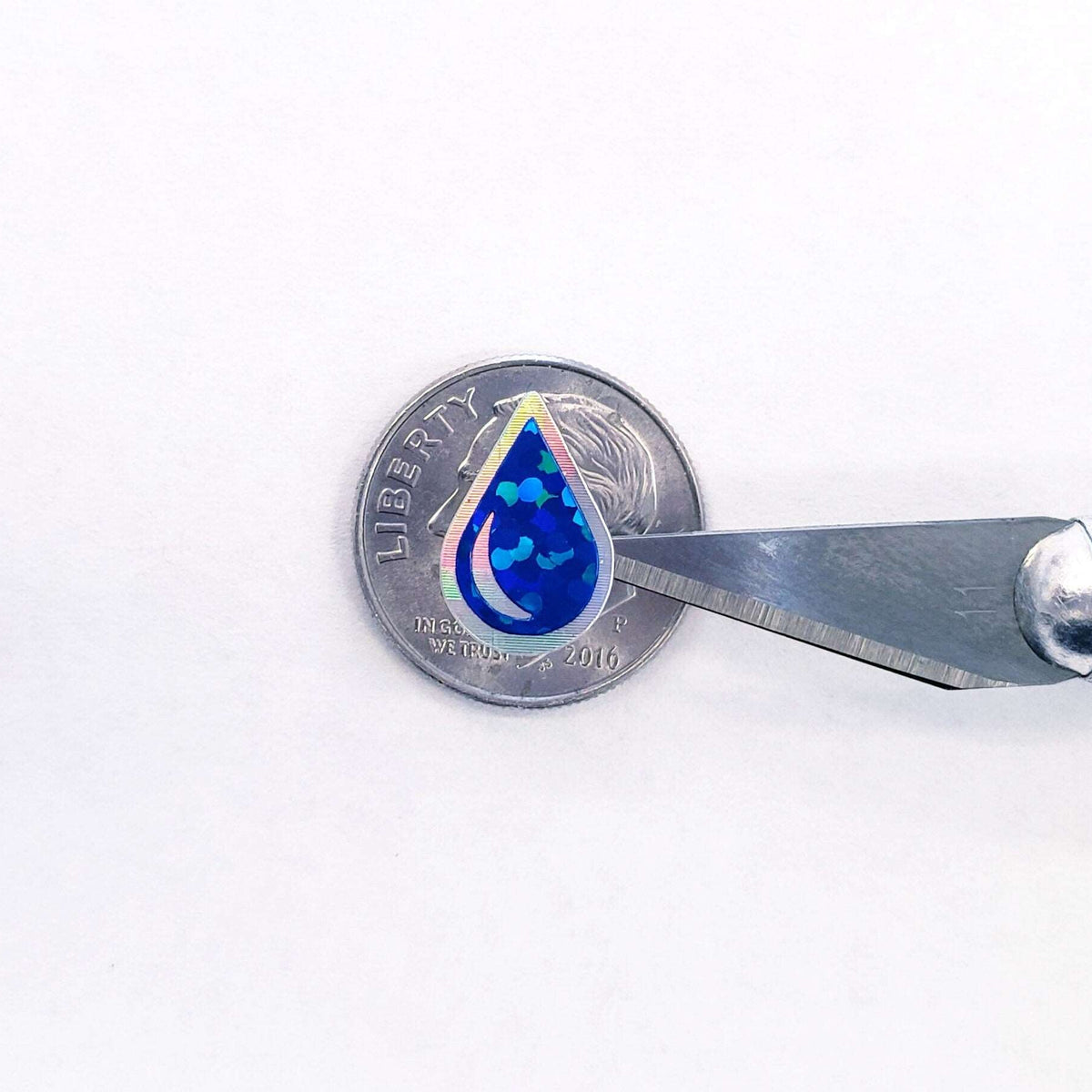 Dark Blue Water Drop Stickers