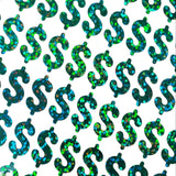 Dollar Sign Money Stickers for household budgets, financial planning and cash stuffing envelopes. Set of 88 small green glitter dollar signs