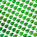 Leaf Mini Stickies, set of 195 sparkly bright green tiny leaf decals.