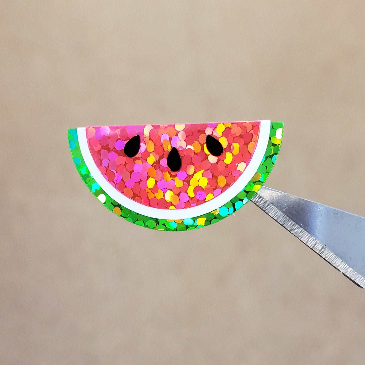 Watermelon Stickers. Sparkly summer fruit vinyl decals.