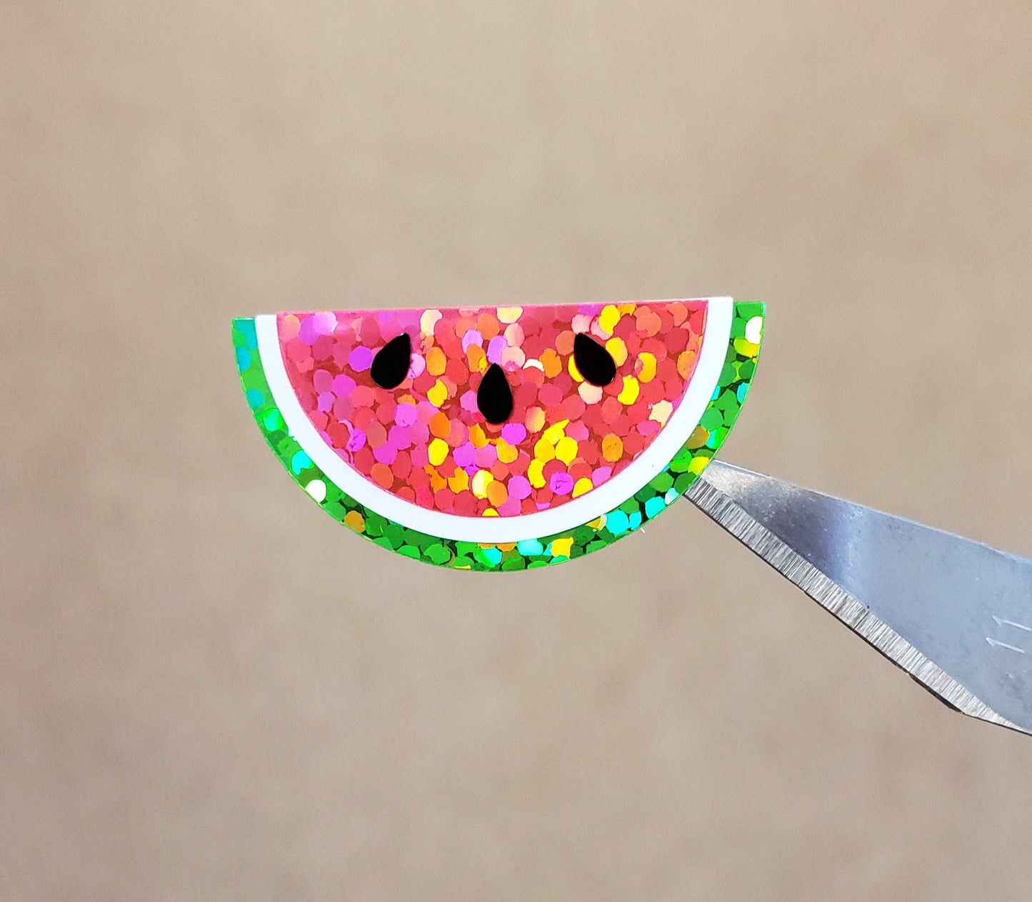 Watermelon Stickers. Sparkly summer fruit vinyl decals.