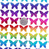 Rainbow Butterfly Stickers, set of 25, 50, 100 or 200 sparkly rainbow vinyl butterflies, stickers for planners, envelopes and journals.