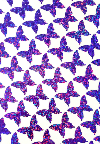 Sparkly Purple Butterfly Stickers. Set of butterflies for planners, envelopes, laptops, crafts and journals.