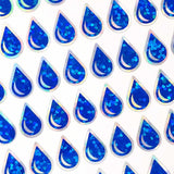 Dark Blue Water Drop Stickers