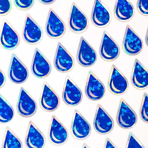 Dark Blue Water Drop Stickers