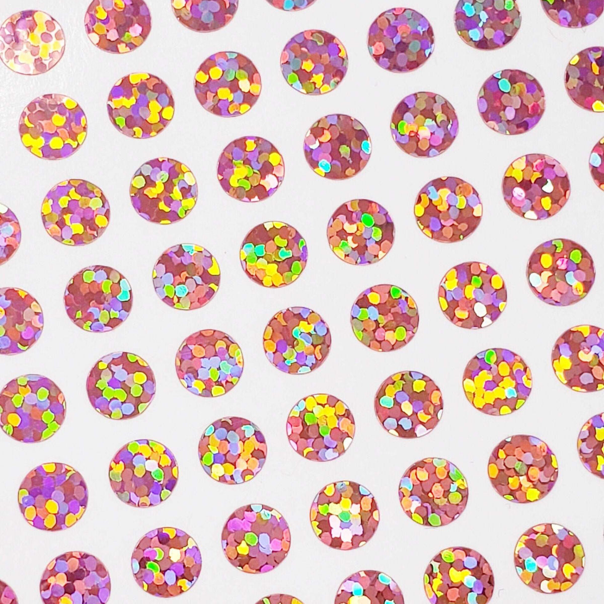 Small Light Pink Dots Sticker Sheet, set of 368 pink glitter dot stickers for planners, goal charts, favors, journals, notecards and crafts