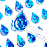 Blue Rain Drop Stickers