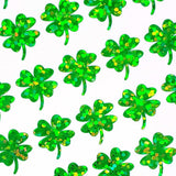 Green Clovers Sticker Sheet. Set of 104 four leaf clover glitter vinyl decals for teachers, journals and crafts. St. Patrick's Day Stickers.