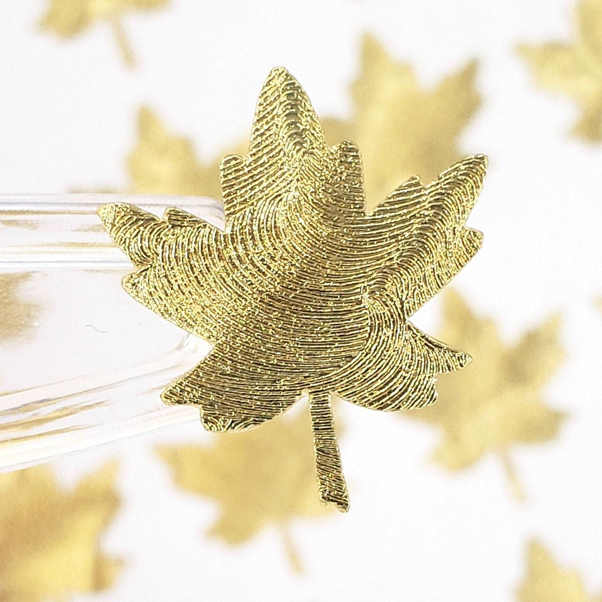 Gold Maple Leaf Stickers