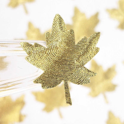 Gold Maple Leaf Stickers