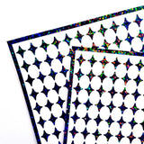 Black Four-Pointed Stars Sticker Sheet